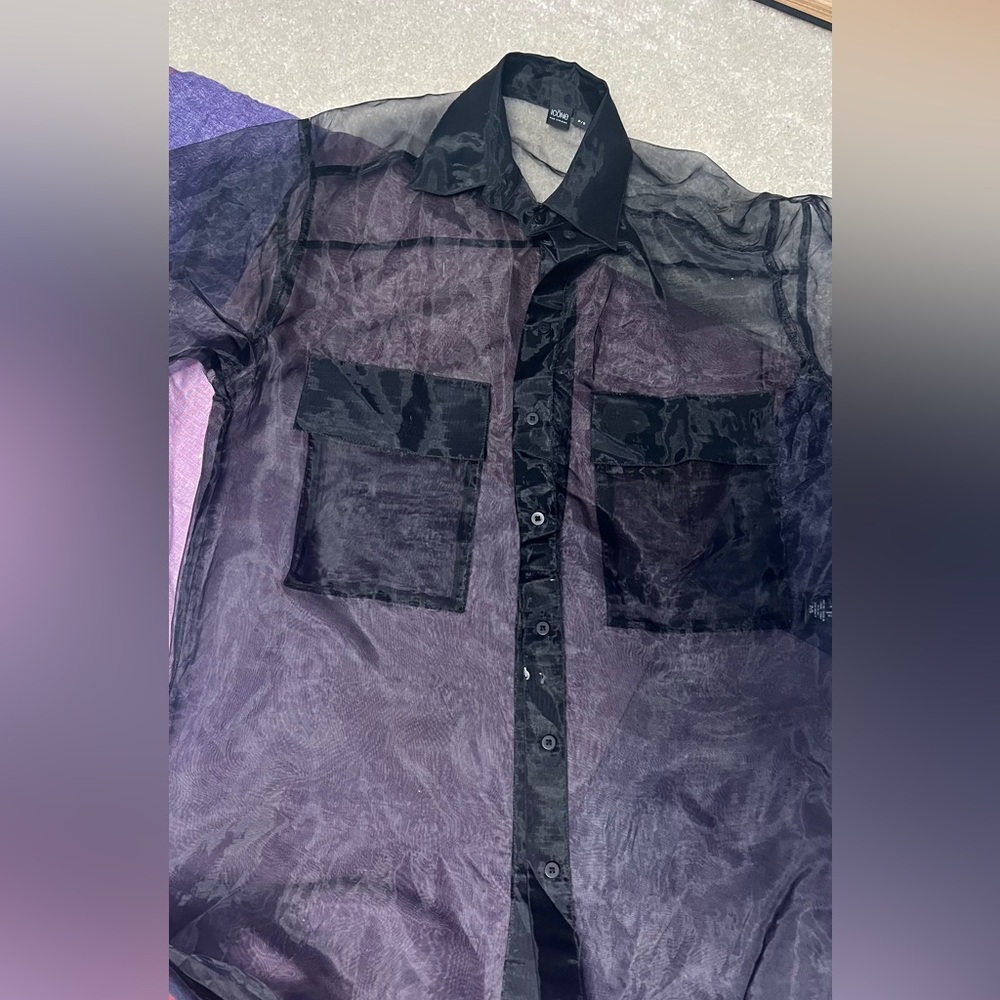 Organza sheer shirt